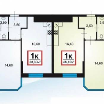 Продается 1-комнатная квартира, 36,2 м²