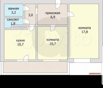 Продается 2-х комнатная квартира, 65 м²