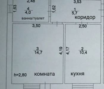 Продается 1-комнатная квартира, 37,6 м²
