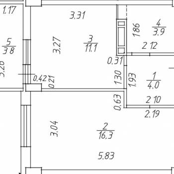 Продается 1-комнатная квартира, 38,6 м²