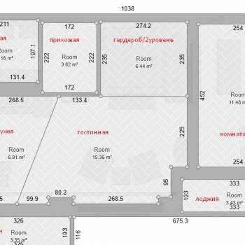 Продается 1-комнатная квартира, 52 м²