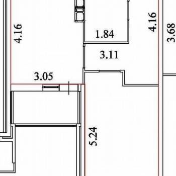 Продается 1-комнатная квартира, 41 м²