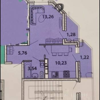 Продается 1-комнатная квартира, 32,9 м²
