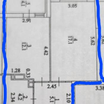 Продается 1-комнатная квартира, 42,6 м²