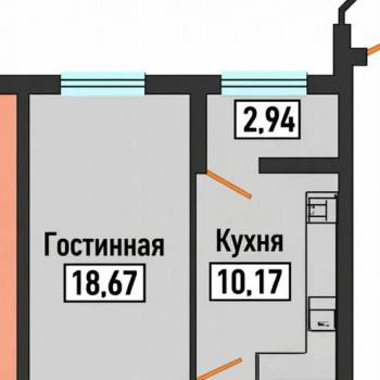 Продается 1-комнатная квартира, 39 м²