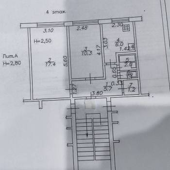 Продается 2-х комнатная квартира, 43,7 м²