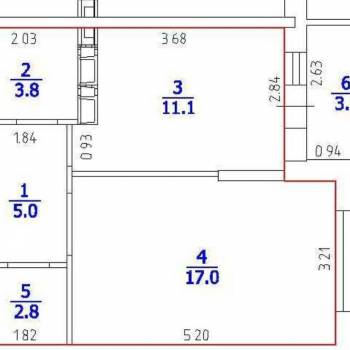 Продается 1-комнатная квартира, 39,2 м²