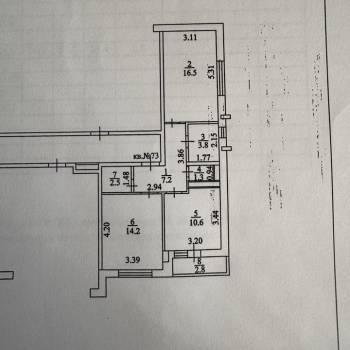 Продается 2-х комнатная квартира, 58,9 м²