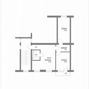 Продается 3-х комнатная квартира, 62 м²
