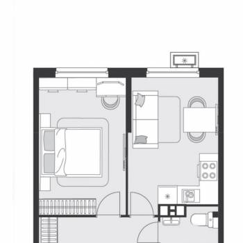 Сдается 1-комнатная квартира, 41 м²