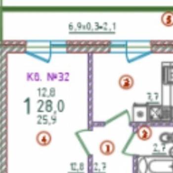 Продается 1-комнатная квартира, 28,5 м²