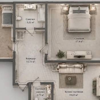 Продается 3-х комнатная квартира, 74,2 м²