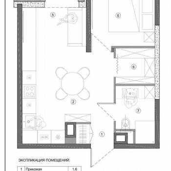 Продается 1-комнатная квартира, 39,8 м²