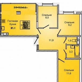 Продается 3-х комнатная квартира, 70 м²