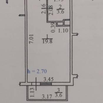 Продается 1-комнатная квартира, 23,4 м²