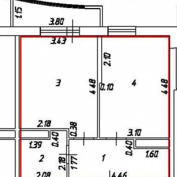 Продается 1-комнатная квартира, 39,4 м²