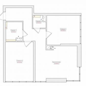 Продается 2-х комнатная квартира, 63,2 м²