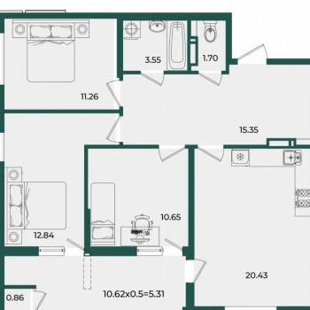 Продается Многокомнатная квартира, 86,4 м²