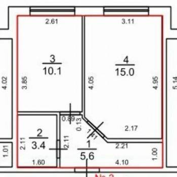 Сдается 1-комнатная квартира, 34,1 м²