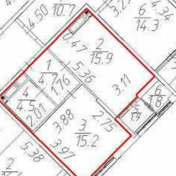 Продается 1-комнатная квартира, 44 м²