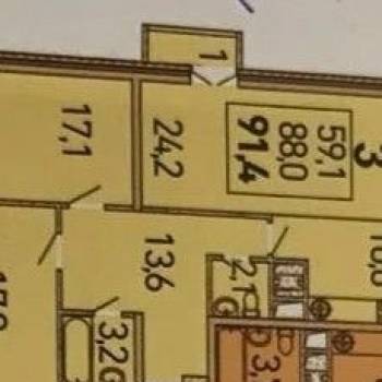 Сдается 2-х комнатная квартира, 91 м²
