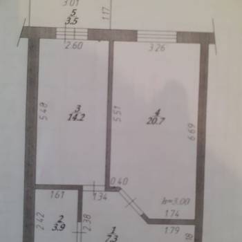 Продается 1-комнатная квартира, 46,1 м²
