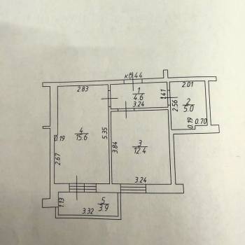 Продается 1-комнатная квартира, 37,6 м²