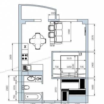 Сдается 1-комнатная квартира, 41,6 м²