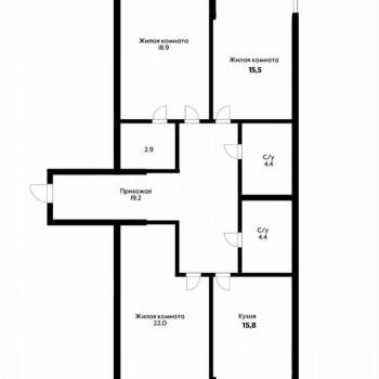 Продается Многокомнатная квартира, 105 м²