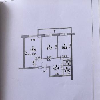 Продается 2-х комнатная квартира, 56,2 м²