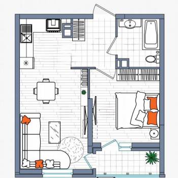 Сдается 1-комнатная квартира, 37 м²