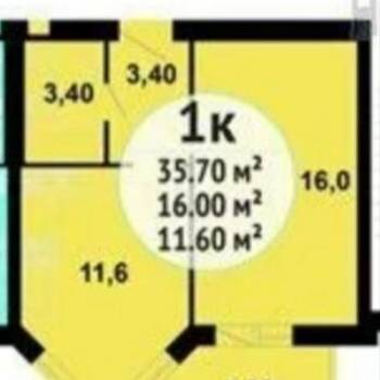 Сдается 1-комнатная квартира, 35,7 м²