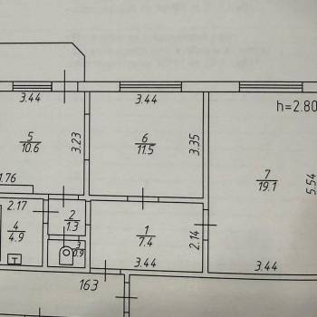 Продается 2-х комнатная квартира, 55,7 м²