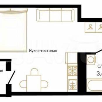 Сдается 1-комнатная квартира, 31 м²