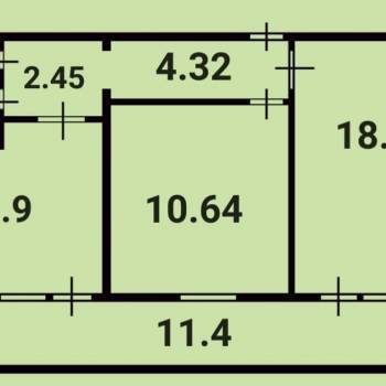 Продается 2-х комнатная квартира, 47,7 м²