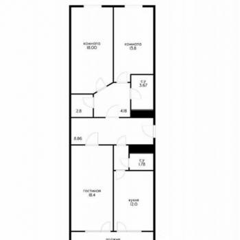 Продается 3-х комнатная квартира, 89 м²