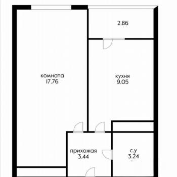 Продается 1-комнатная квартира, 36 м²