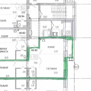 Продается 2-х комнатная квартира, 70,1 м²