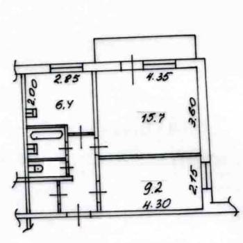 Продается 2-х комнатная квартира, 41,6 м²
