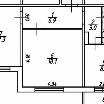 Продается 2-х комнатная квартира, 52 м²
