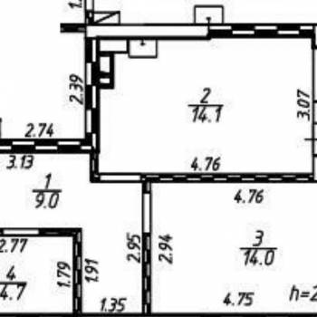 Продается 1-комнатная квартира, 42 м²