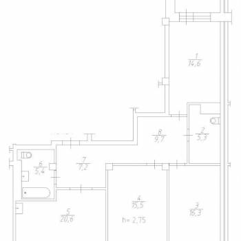 Продается Многокомнатная квартира, 94,6 м²