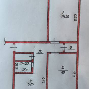 Продается 2-х комнатная квартира, 44,5 м²