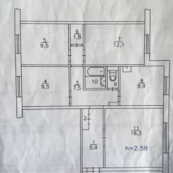 Продается Многокомнатная квартира, 77,9 м²