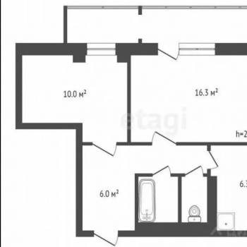 Продается 2-х комнатная квартира, 41,9 м²