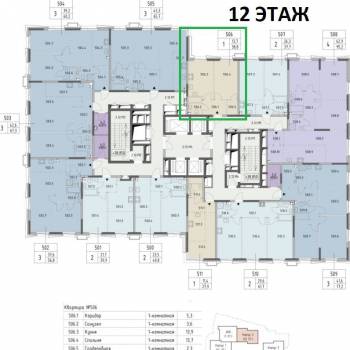 Продается 1-комнатная квартира, 39,2 м²