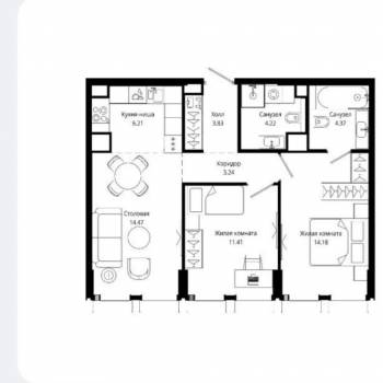Продается 3-х комнатная квартира, 61,9 м²