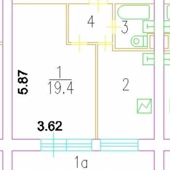Продается 1-комнатная квартира, 35,2 м²