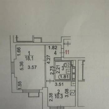 Продается 1-комнатная квартира, 41 м²