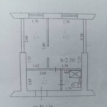 Продается 2-х комнатная квартира, 23,6 м²